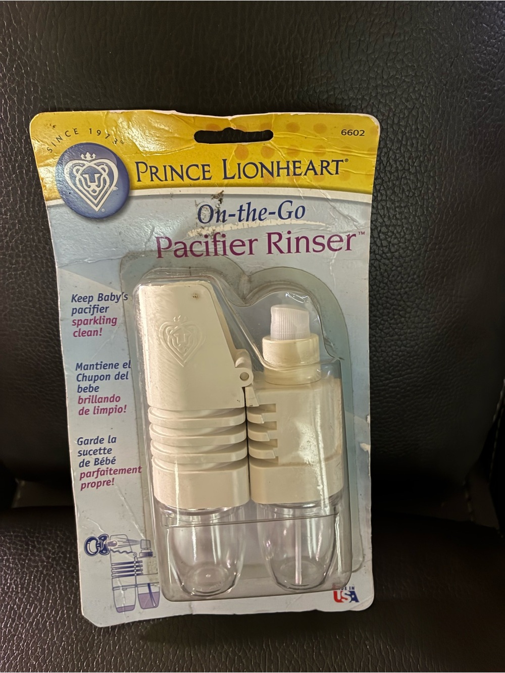 Prince Lionheart On-the-Go Pacifier Rinser - Cream